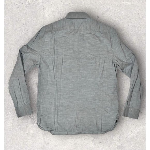JOHN VARVATOS Sz 16x32-33 MENS Dress Shirt Gray Lightweight Cotton Button - Picture 4 of 12